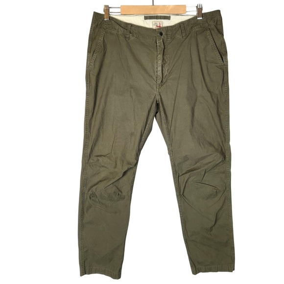 Relwen Flywt Flex Chino Men's Size 36 Olive Green Utility Tapered Cotton